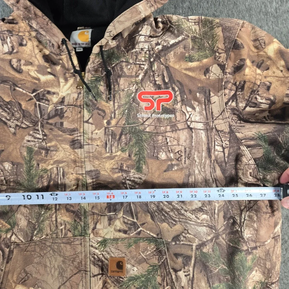 VTG Carhartt J220 Active Jacket Mens 2XL Tall RealTree Camo Thermal Lined USA
